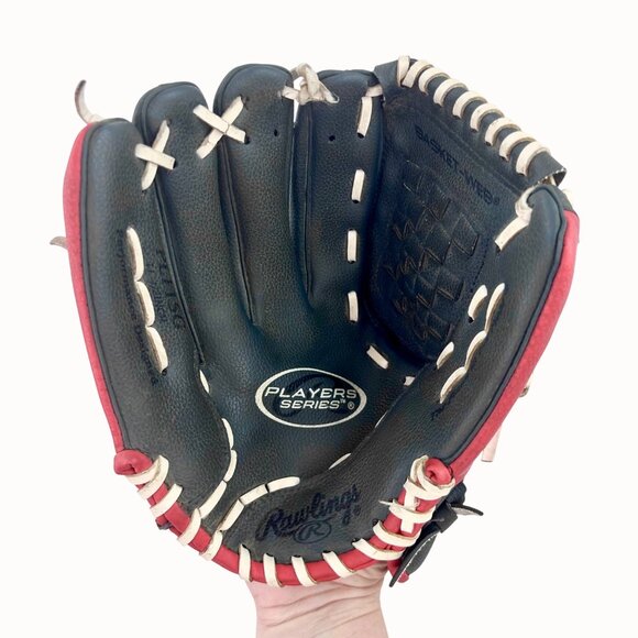 Rawlings Players Series PL115G 11.5" LHT Baseball Glove Gray Red Wht Leathr Mitt - Picture 1 of 10